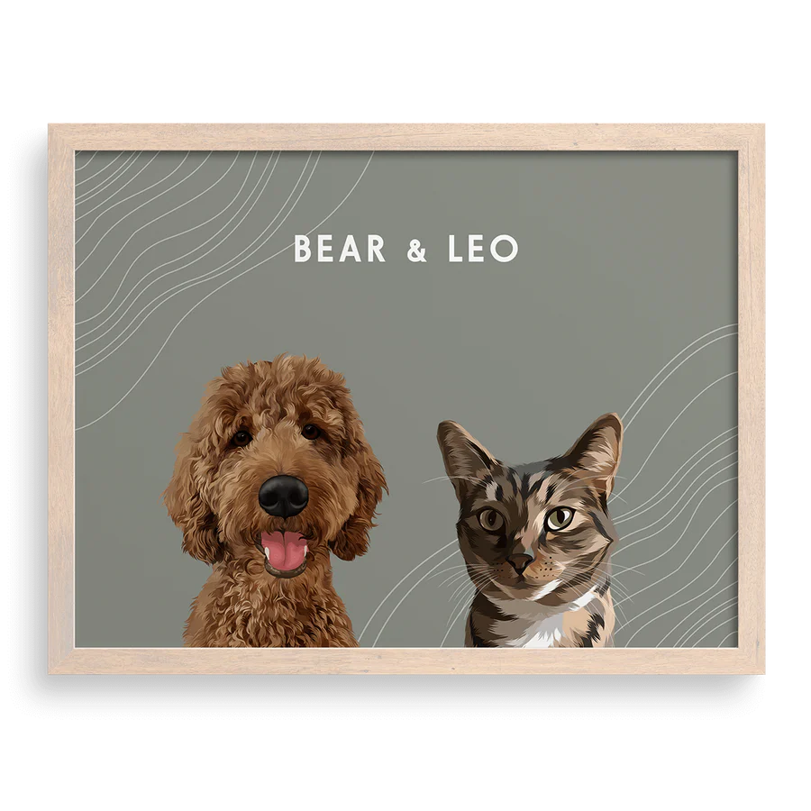 Royal-themed custom pet print for dog lovers’ home decor
