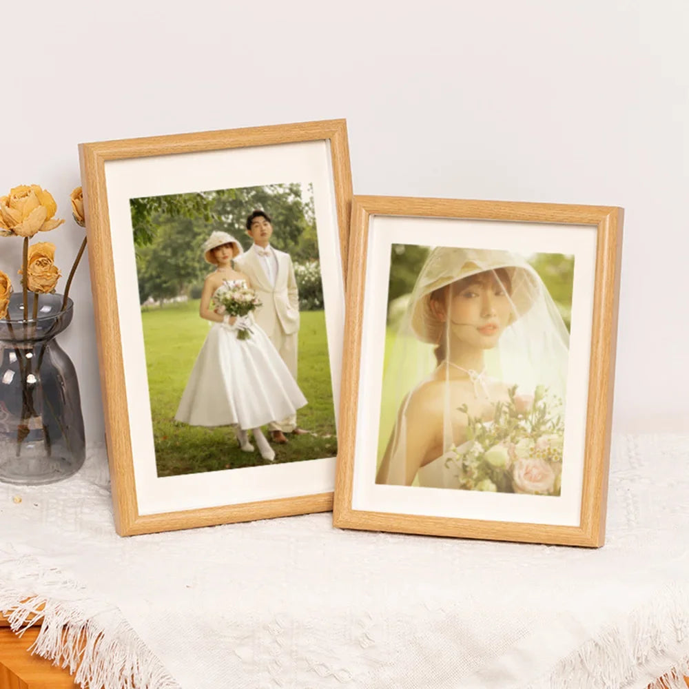 Elegant wooden photo frame featuring a custom image, perfect for home décor, gifts, or keepsakes.
