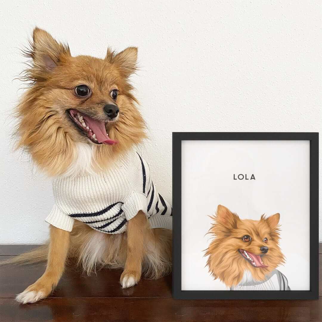 Dog and cat for art personalised pet memorial gifts, dog artwork wall decor