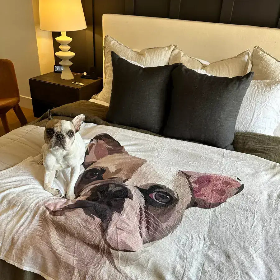 Custom Sherpa Pet Photo Blankets