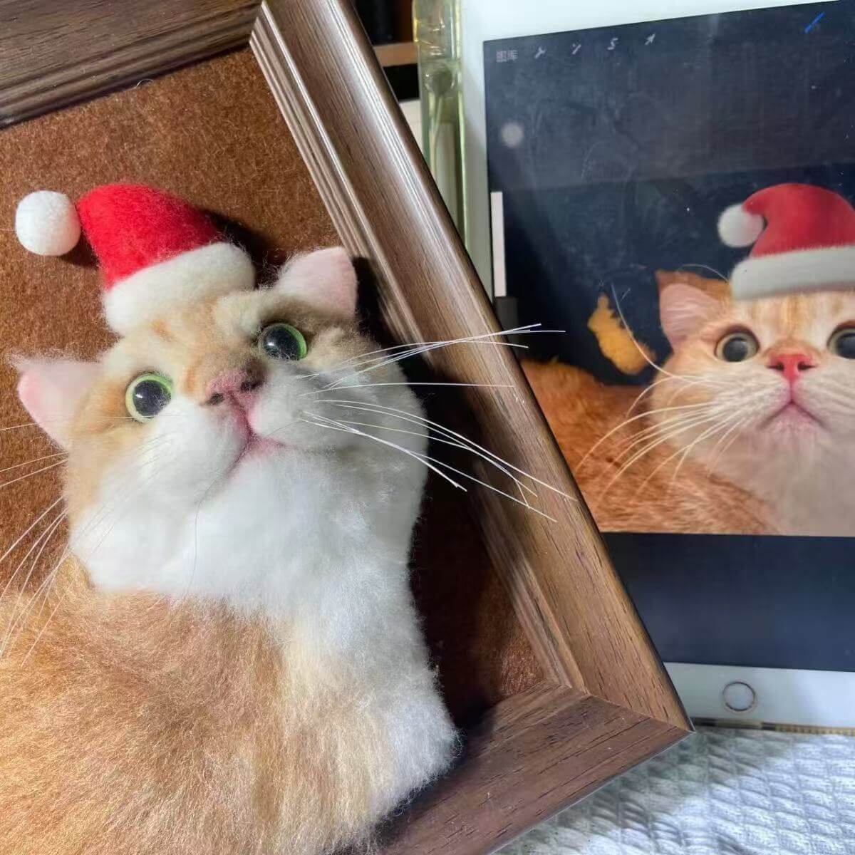 Custom Framed Plush Pet Portrait PawPixie