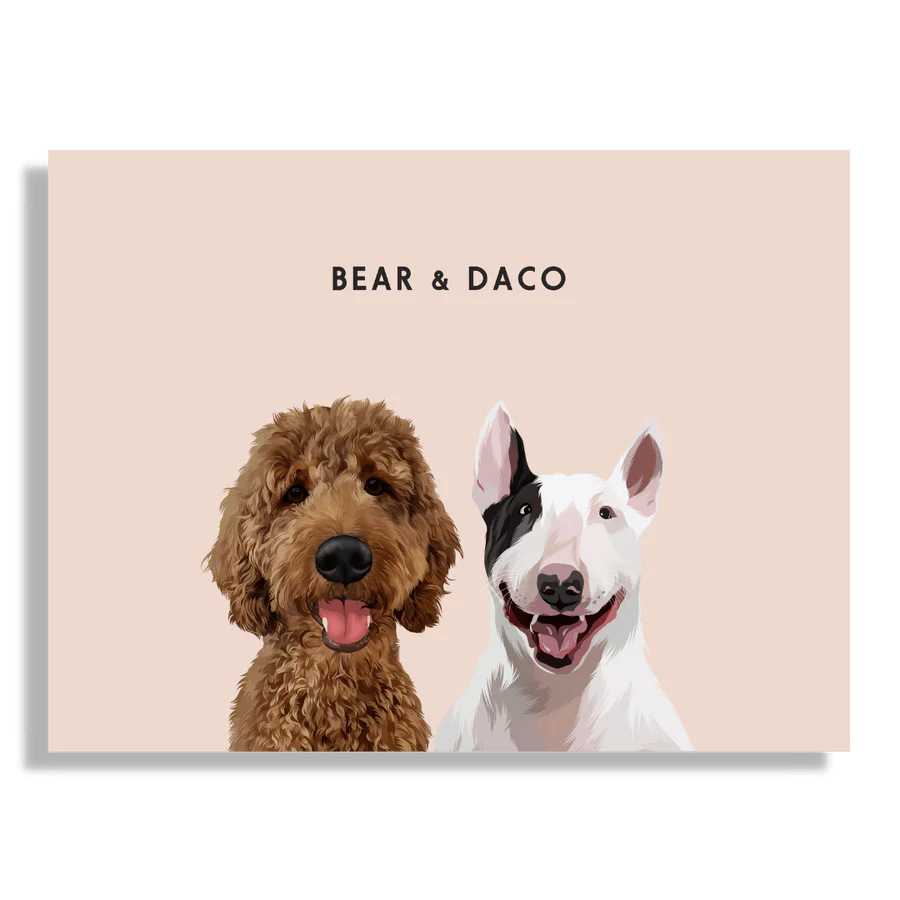 Funny custom pet art of a dog in aristocratic clothing