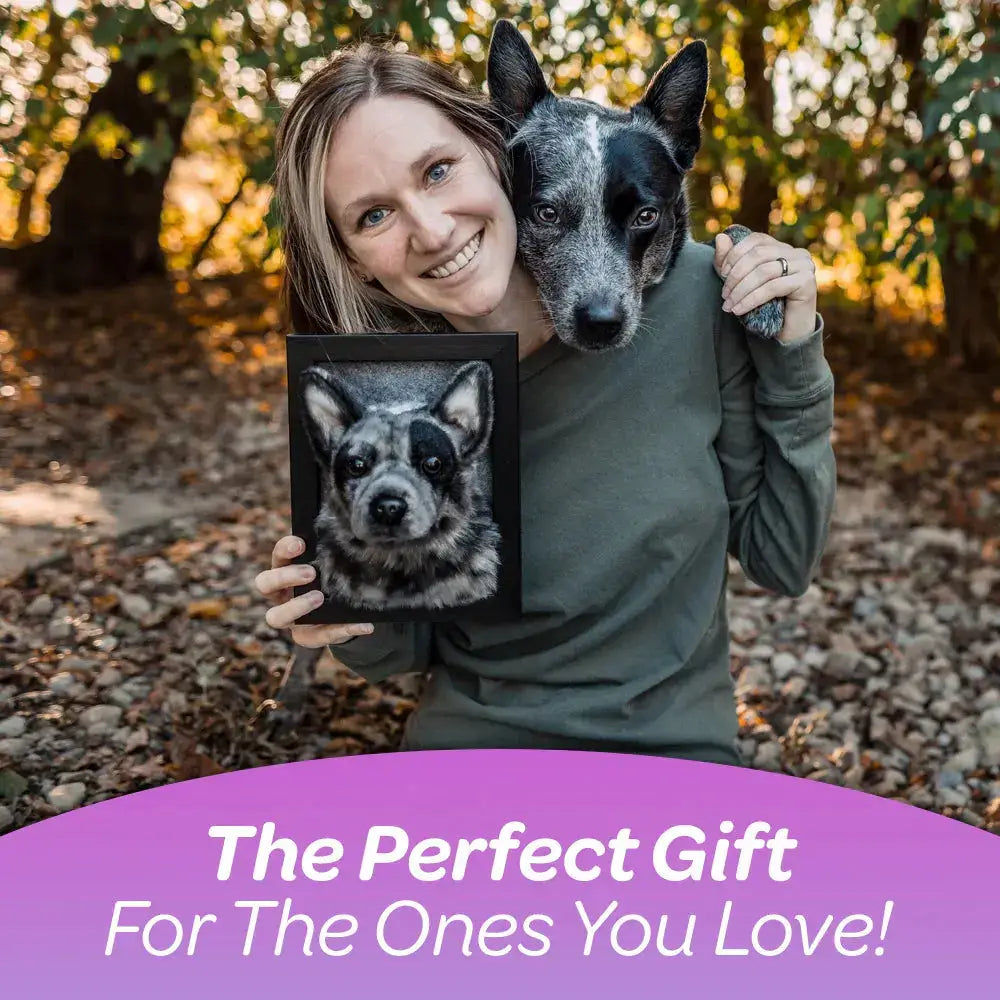 Custom Framed Plush Pet Portrait PawPixie