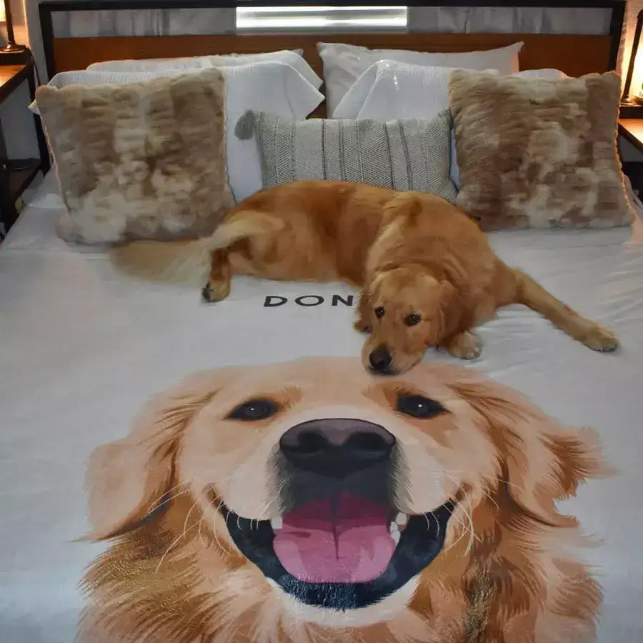 Custom Sherpa Pet Photo Blankets