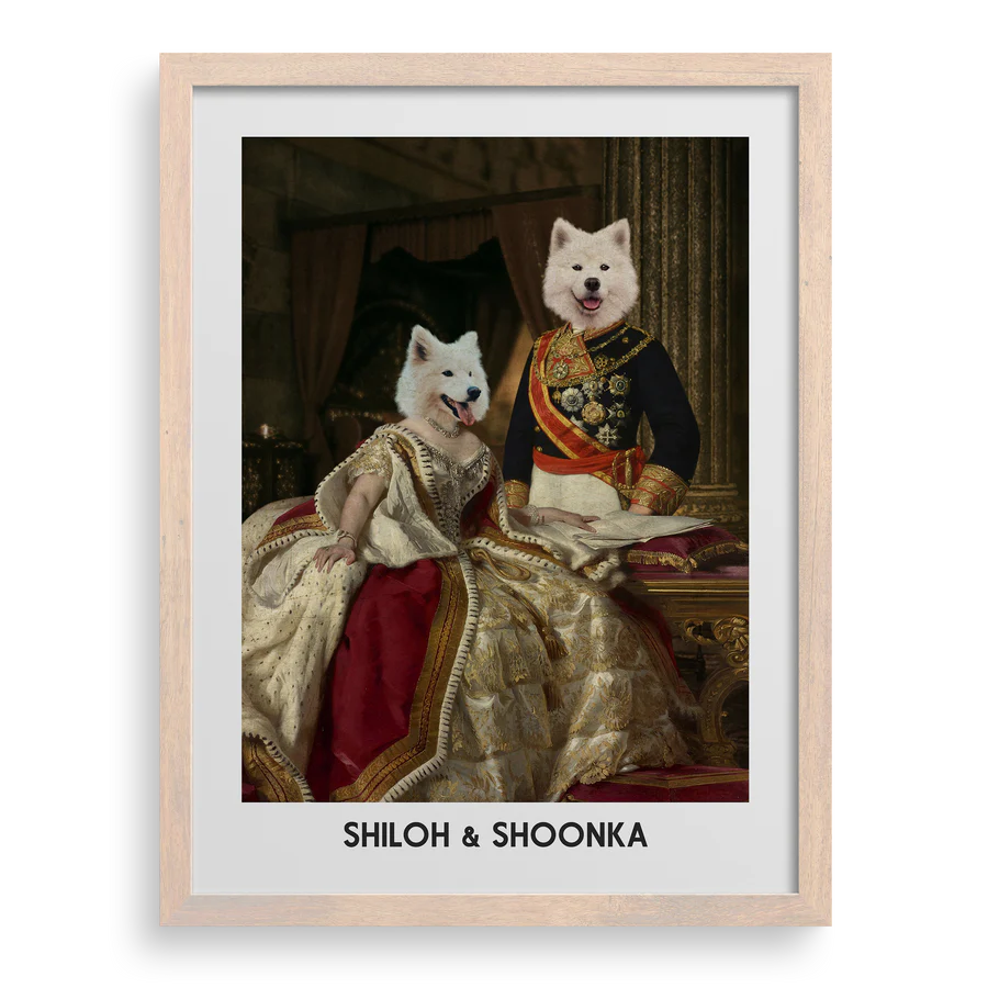 The King & Queen Custom Pet Portrait PawPixie