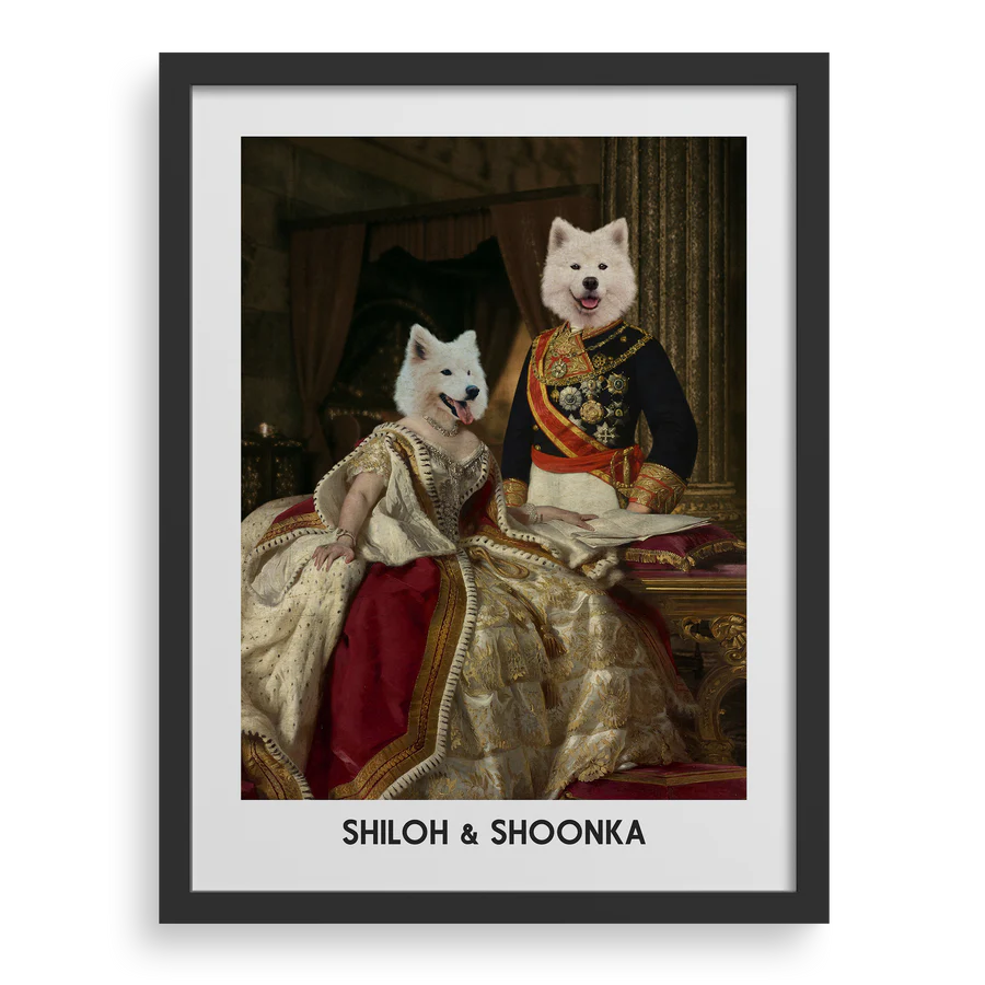 The King & Queen Custom Pet Portrait PawPixie