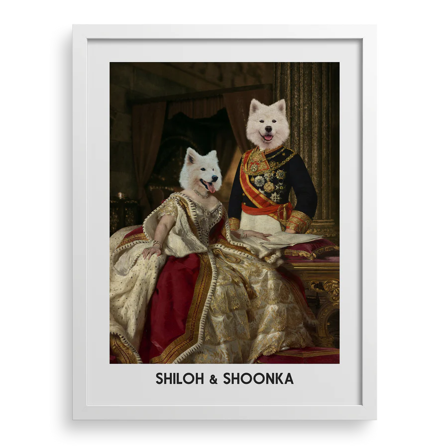The King & Queen Custom Pet Portrait PawPixie