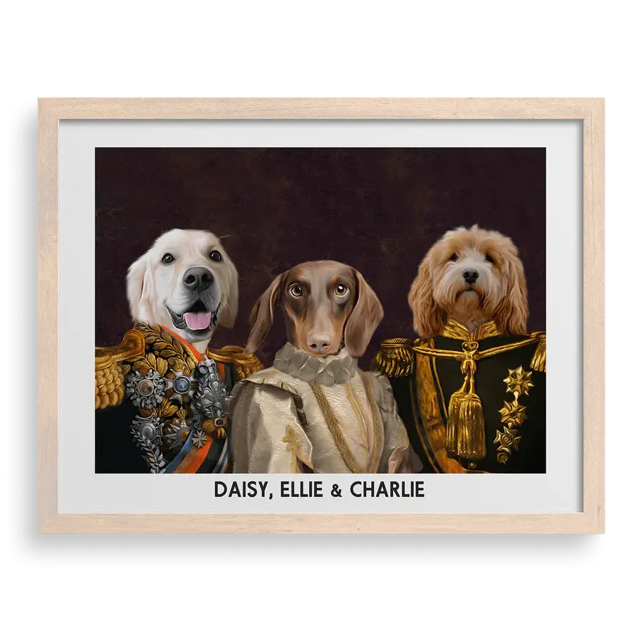 The Decorated Lords & Lady Custom Pet Portrait PawPixie