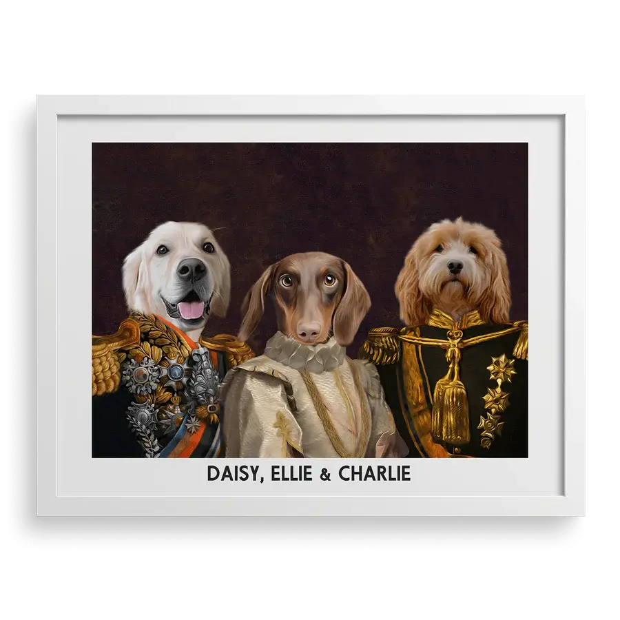 The Decorated Lords & Lady Custom Pet Portrait PawPixie