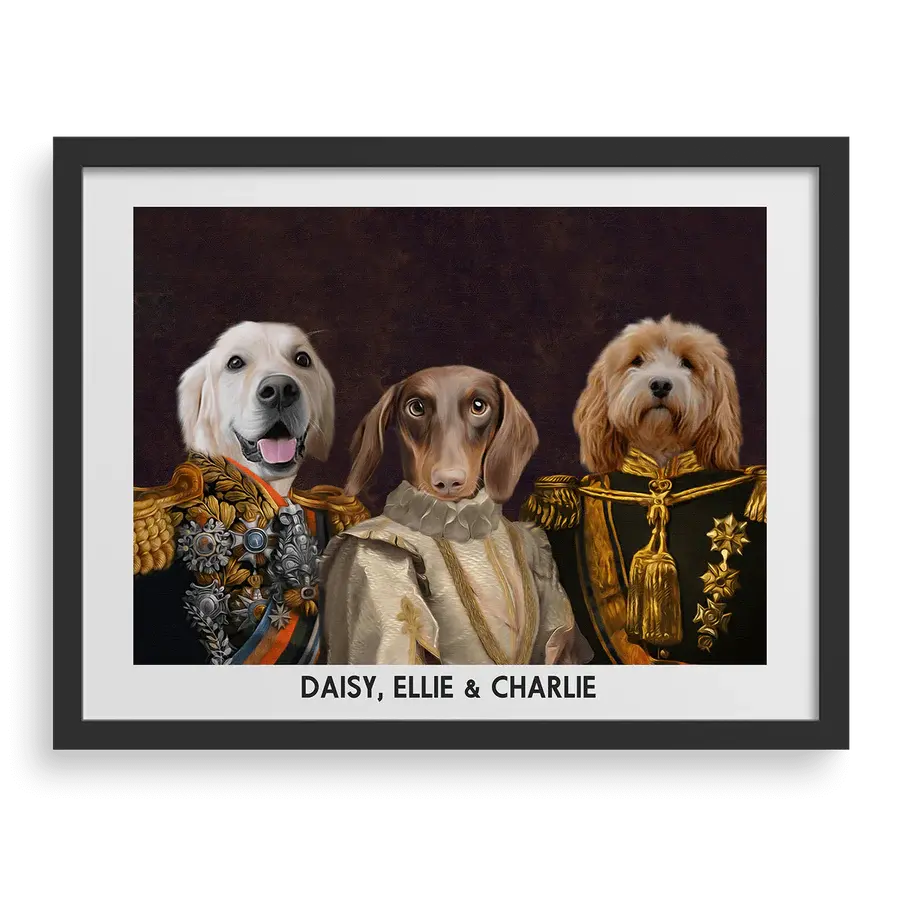 The Decorated Lords & Lady Custom Pet Portrait PawPixie
