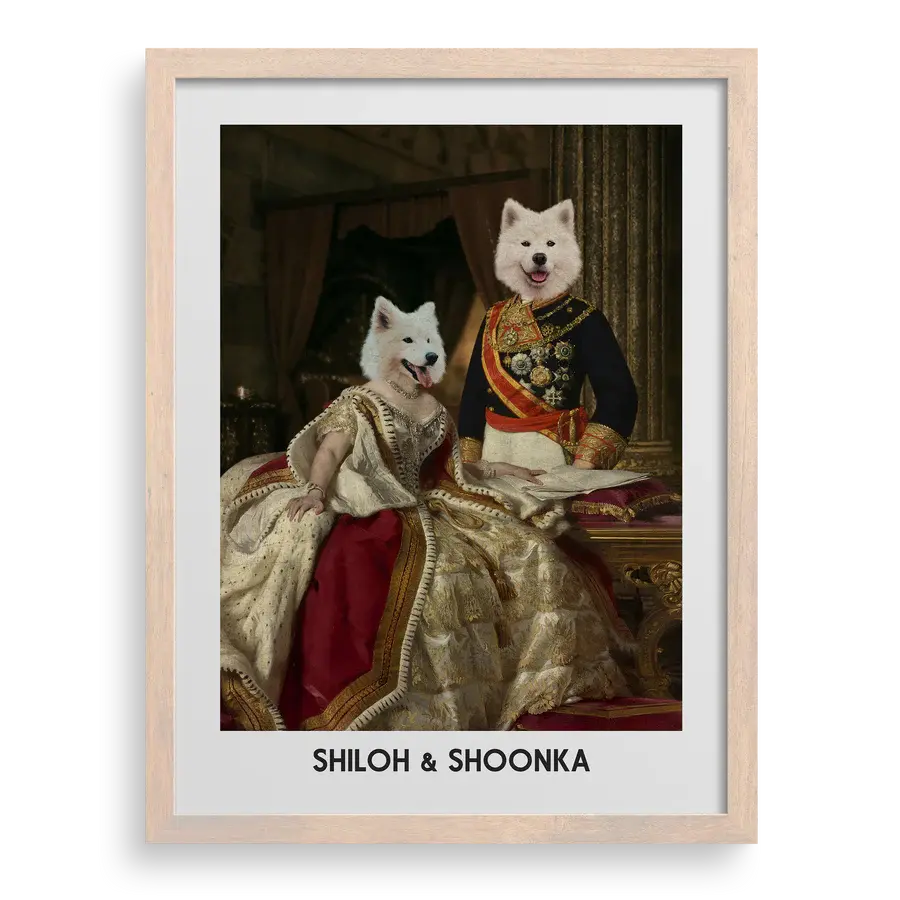 The King & Queen Custom Pet Portrait PawPixie