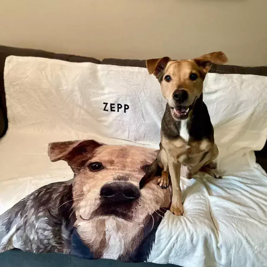 Custom Sherpa Pet Photo Blankets