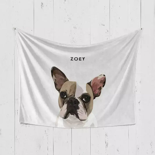 Custom Sherpa Pet Photo Blankets