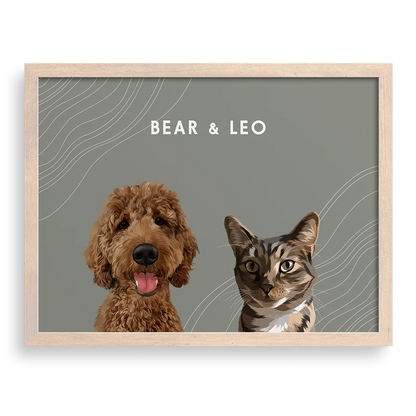 Royal-themed custom pet print for dog lovers’ home decor