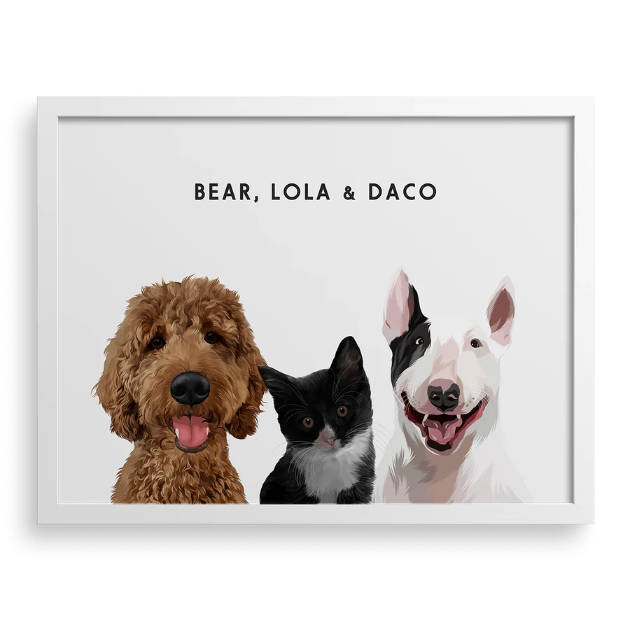 Funny custom pet art of a dog in aristocratic clothing