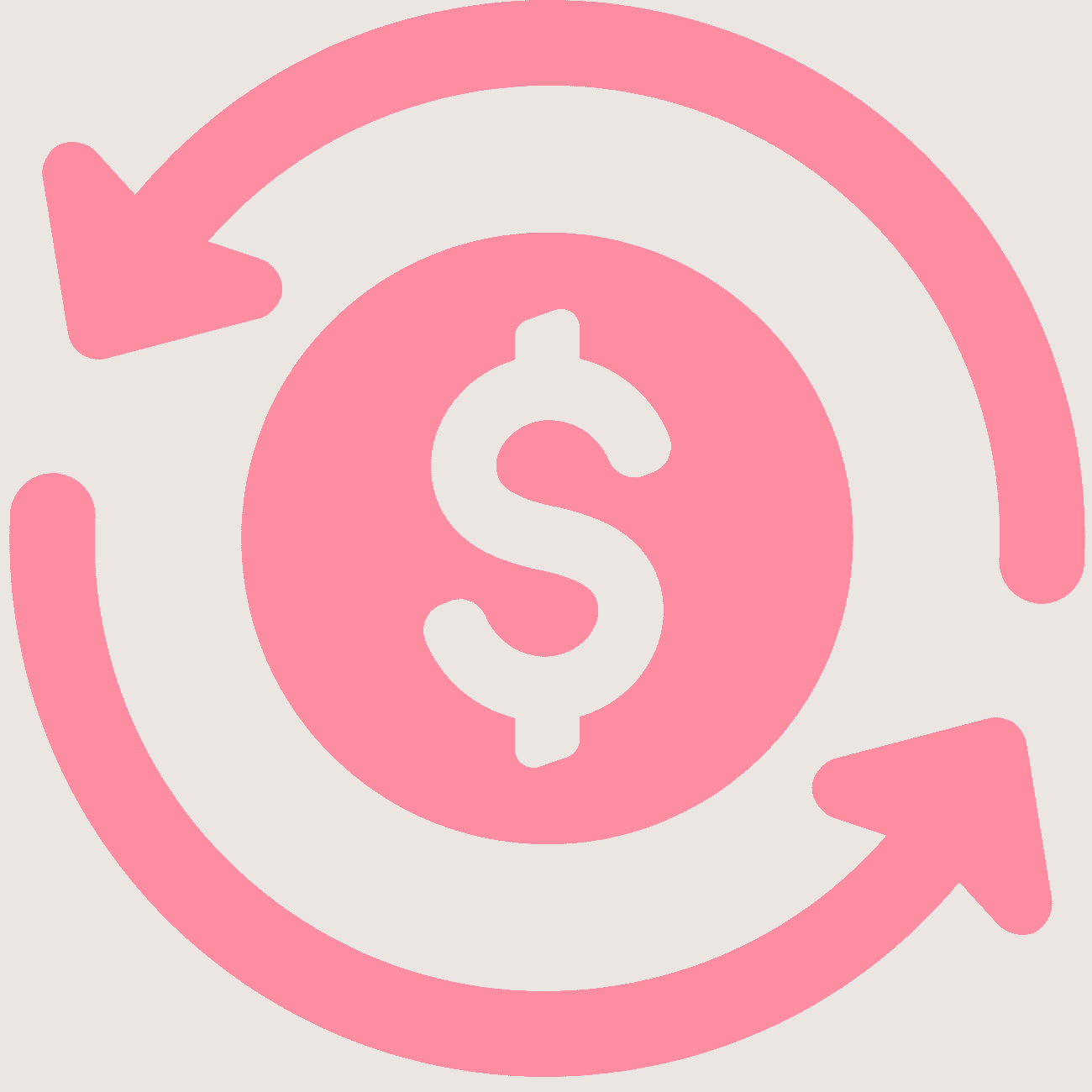 Refund and return policy icon, customer satisfaction guarantee for pet products