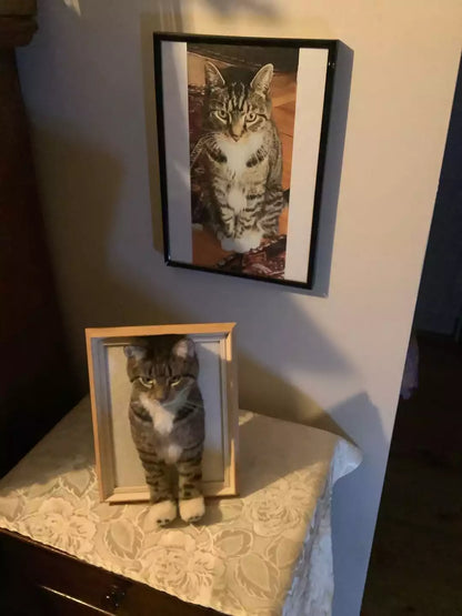 Custom Framed Plush Pet Portrait