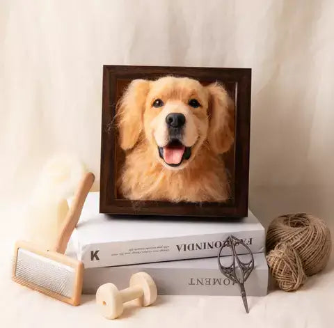 Custom Framed Plush Pet Portrait