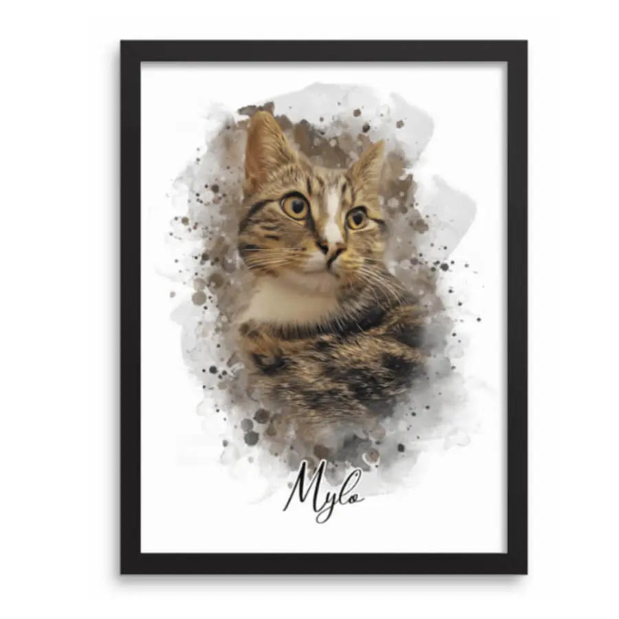 Watercolor portrait of Snowy, a white shepherd dog, personalized for pet lovers.