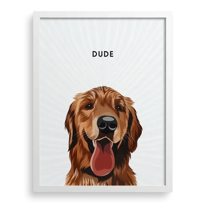 Stylized pet canvas print featuring antique tones and textures