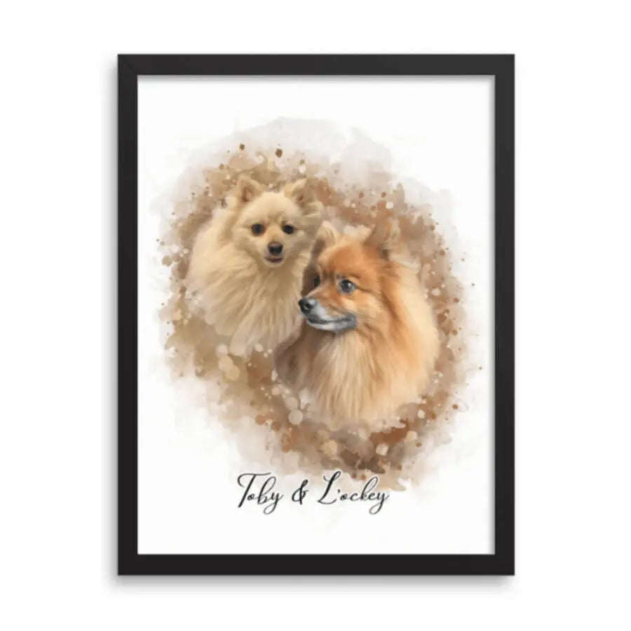 White shepherd watercolor portrait of Snowy, showcasing his friendly nature.