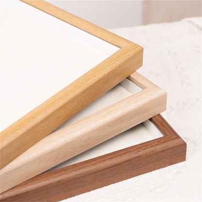 A unique wooden frame designed to display treasured memories, perfect for personal use or gifting.