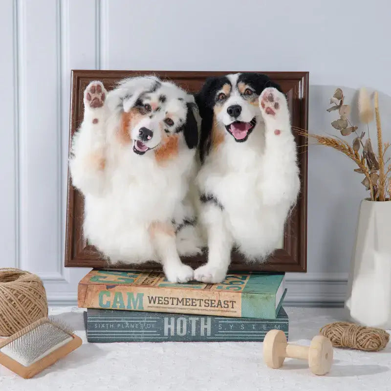 Custom Framed Plush Pet Portrait PawPixie