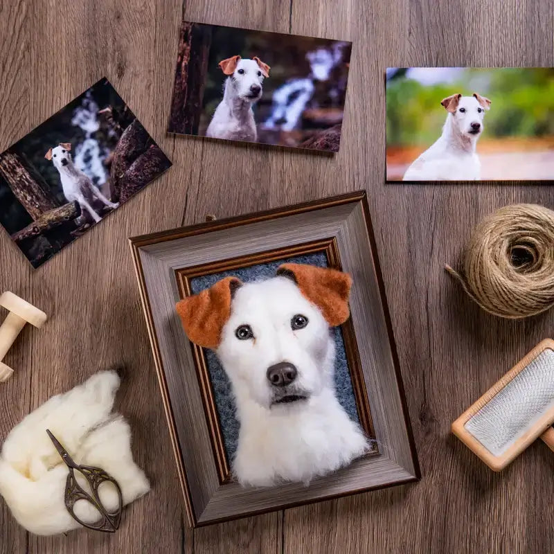 Custom Framed Plush Pet Portrait PawPixie