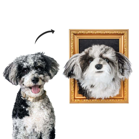 Custom Framed Plush Pet Portrait PawPixie