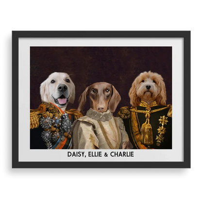 The Decorated Lords & Lady Custom Pet Portrait PawPixie