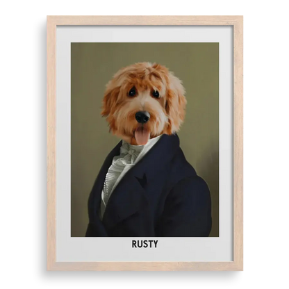 The Dignified Gentleman Custom Pet Portrait PawPixie