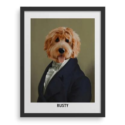 The Dignified Gentleman Custom Pet Portrait PawPixie