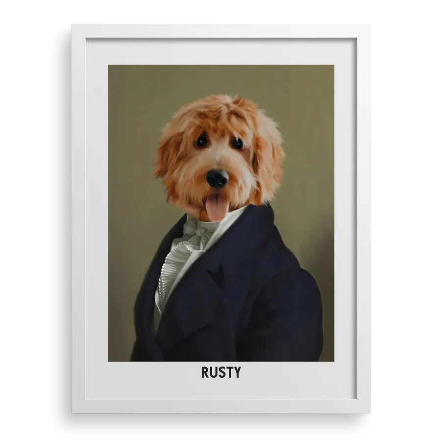 The Dignified Gentleman Custom Pet Portrait PawPixie