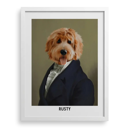 The Dignified Gentleman Custom Pet Portrait PawPixie