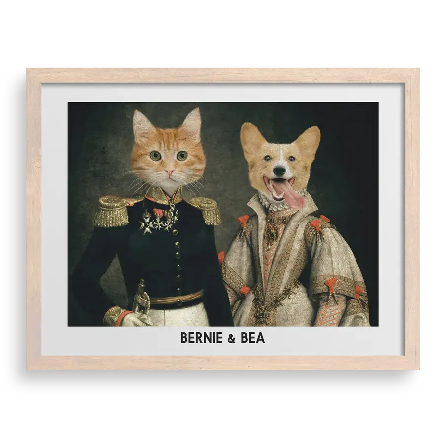 The Duke & Duchess Custom Pet Portrait PawPixie