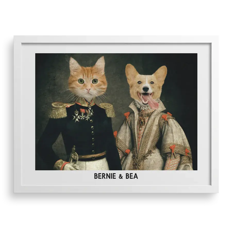 The Duke & Duchess Custom Pet Portrait PawPixie