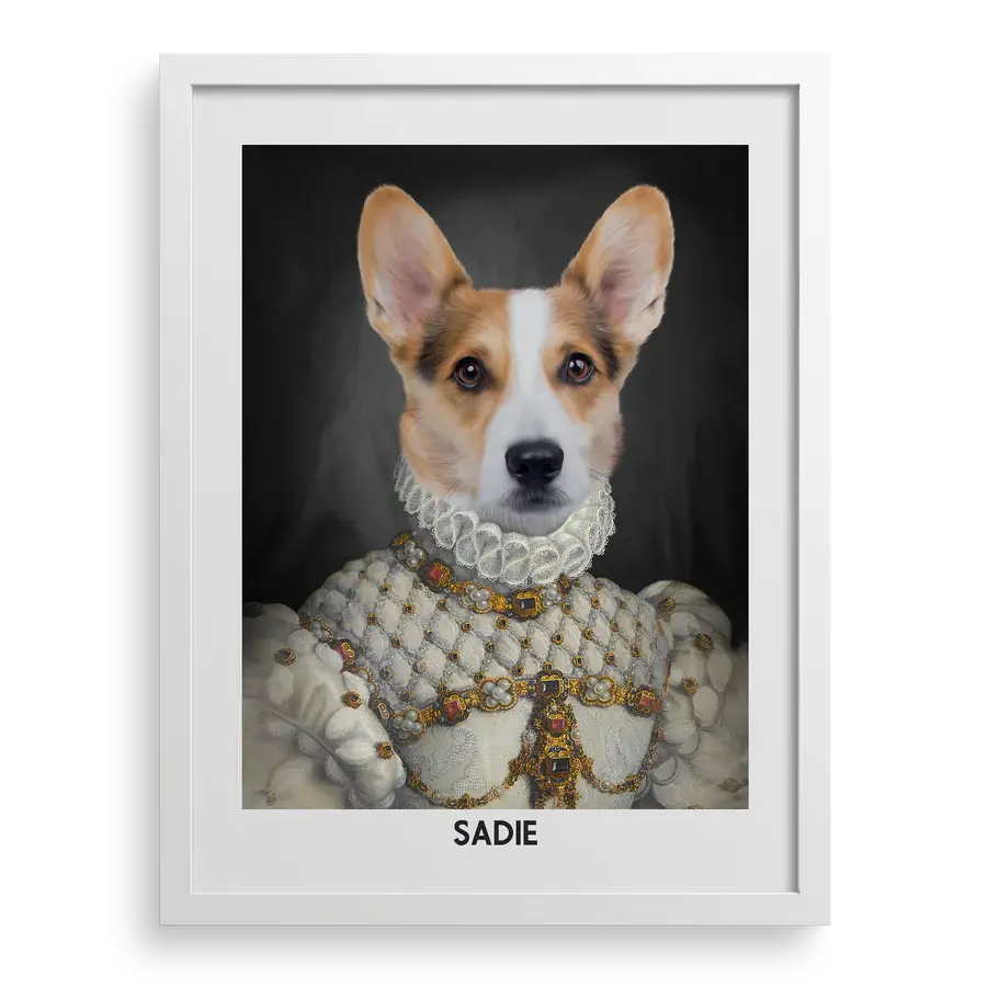 The Proper Lady Custom Pet Portrait PawPixie