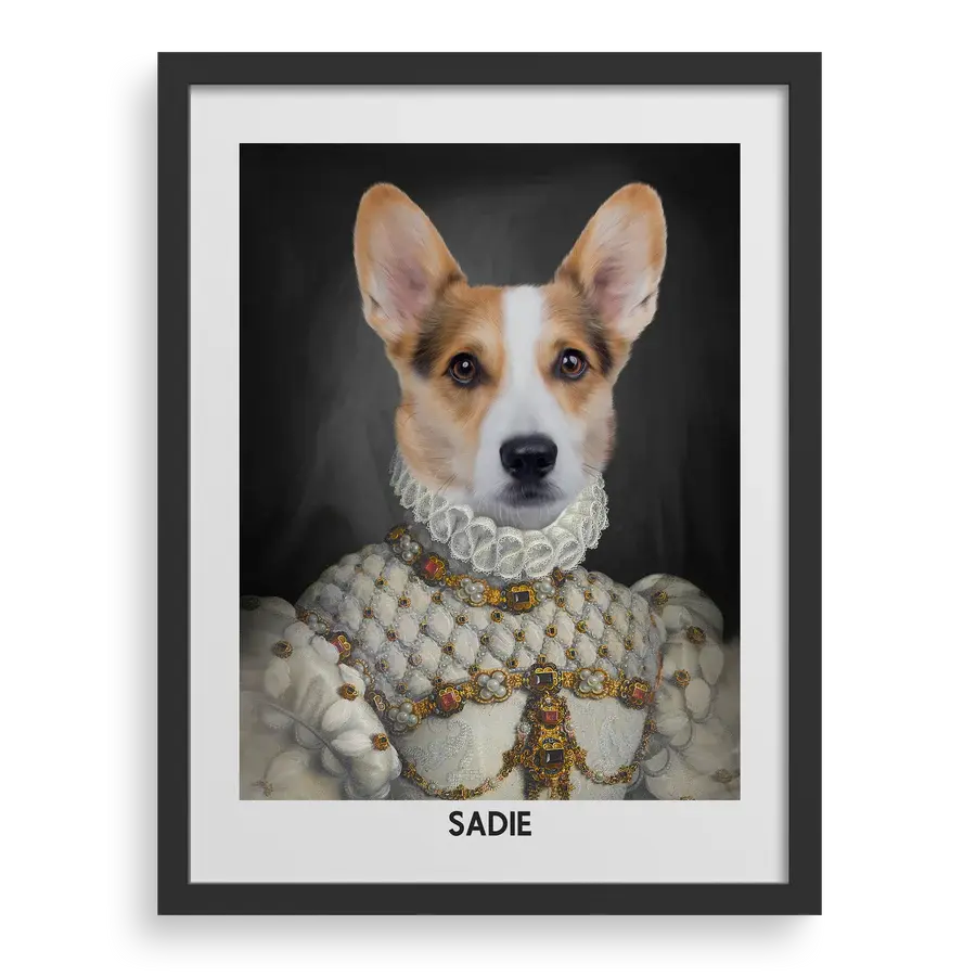 The Proper Lady Custom Pet Portrait PawPixie