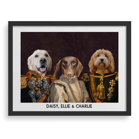 The Decorated Lords & Lady Custom Pet Portrait