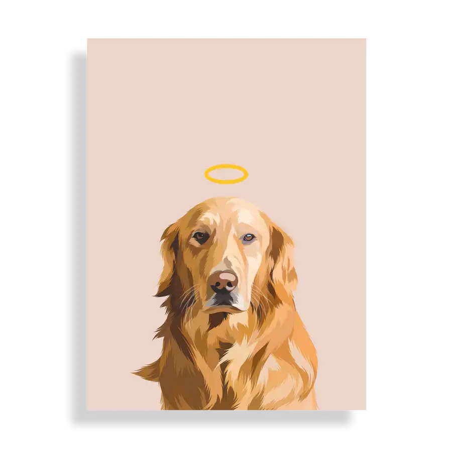 Peaceful pet artwork with custom text for lost pets